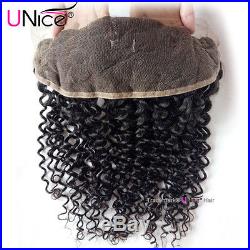 100% 8A Brazilian Curly Human Hair 3 Bundles With 134 Lace Frontal Closure Weft