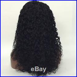 100% Brazilian Human Hair Deep Curly Lace Front Full Wig With Baby Hair