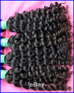 100% Brazilian Virgin Human Curly Black Hair Weave EXTENSION, 100g, 12 28 1pc