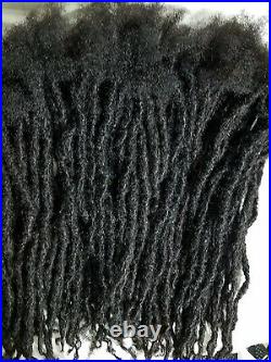 100% Human Hair Locks handmade Dreadlocks 50 pieces 6 black