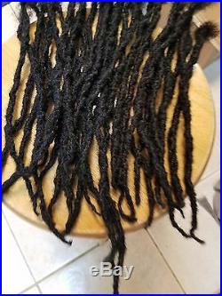 100% Nonprocess Human Hair handmade Dreadlocks 40 pieces stretch 14'' black 1B