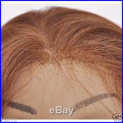 100% Remy Indian Human Hair Lace Front Wig Bodywave Full WIG STOCK #27 Blonde