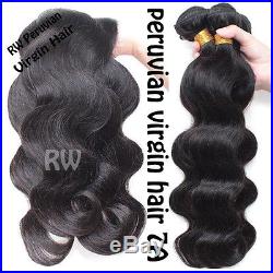 100% Unprocessed Brazilian Peruvian Indian Virgin Human Hair 7A 300g 3 bundle C7