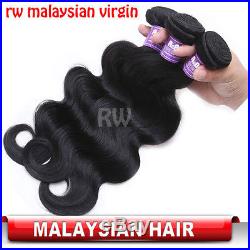 100% Unprocessed Brazilian Peruvian Indian Virgin Human Hair 7A 300g 3 bundle C7
