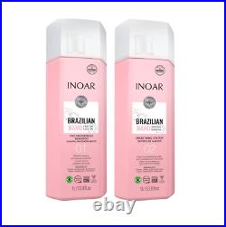 (110/L) INOAR Nano Protein 2x1L Keratin und Shampoo, Haarglättung