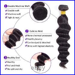 12A Grade Brazilian Loose Wave Human Hair Bundles Virgin Remy Hair Extensions