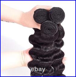 12A Grade Brazilian Loose Wave Human Hair Bundles Virgin Remy Hair Extensions
