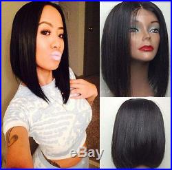 12 100% Indian remy human hair BOB Straight full lace wig/lace front wig 4color