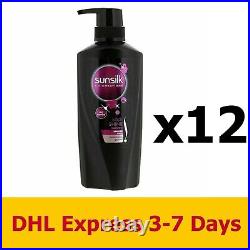 12x450ml Sunsilk Black Shine Shampoo Nourishes Styling Hair Care Style Beauty