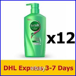 12x650ml Sunsilk Healthier & Long Shampoo Nourishes Styling Hair Care Beauty