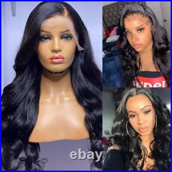 13X4 Body Wave Lace Front Human Hair Wigs Brazilian Pre Plucked Transparent HD