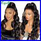 13x4 Lace Frontal Wig Body Wave Human Hair 44 Lace Closure Wigs Black For Women