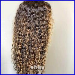 13x6 Lace Front Wig Human Hair Wig Highlight Ombre Curly Brazilian