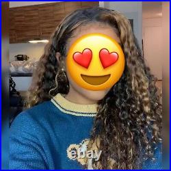 13x6 Lace Front Wig Human Hair Wig Highlight Ombre Curly Brazilian