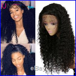 16 inch 8A Indian Curly Virgin Human Hair Lace Front Wig Glueless Lace Wig UNice