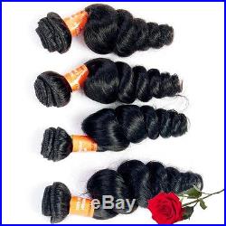 200G/4 Bundles Brazilian Human Hair Weave Weft Virgin Loose Wave Hair Product