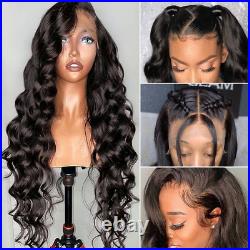 28inch Transparent 13×4 Lace Front Human Hair Wigs Loose Deep Wave Wig Remy Hair