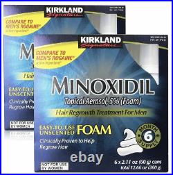 2-12 Kirkland Signature Minoxidil 5% Foam Men Hair Loss Regrowth Treatment 2024