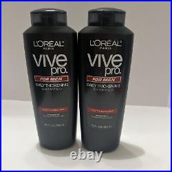 2 New L'oreal Vive Pro For Men Daily Thickening Shampoo Fine Thinning Hair 13 Oz