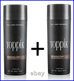 2 x TOPPIK 55 (g). Hair Fibers thickener loss concealer Microhairs
