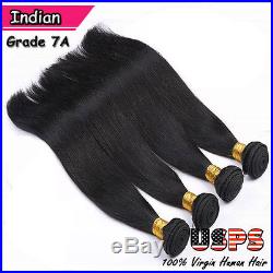 300g THICK 3 Bundles 7A 100% Unprocessed Virgin Human Hair Brazilian Peruvian