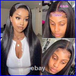 32in Lace Front Wig Human Hair Wigs Straight 13×4 Frontal Wig 4×4 Closure Wigs