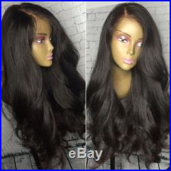 360 Lace Frontal Wig Pre Plucked Glueless Brazilian Human Hair Wigs off Black hb