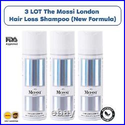 3 LOT The Mossi London Hair Loss Shampoo (New Formula) FDA Approved