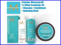 4 Mega Combo MOROCCANOIL Moroccan Oil Treatment + Shampoo + Conditioner + Mask