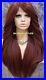 4x4 Monofilament Silk Top Human Hair Blend Long Auburn Lace Front Full Wig #130