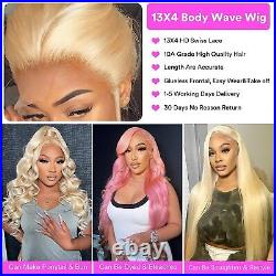 613 Lace Front Wig Human Hair Body Wave 13×4 Lace Frontal Wigs Blonde Lace Wig