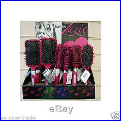 6x Pro Hair Brush Set Zazie Salon Quality Hairdressing Radial Paddle Pink Style