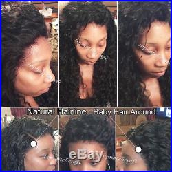 8A 100% Glueless Remy Virgin Human Hair Wigs Full Lace Front Wigs With Baby Hair