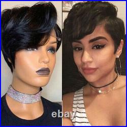 8A Brazilian Hair Short Bob Pixie Cut 13X4 Lace Front Wigs Pre Plucked Baby Hair