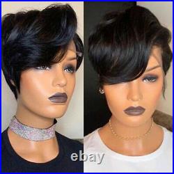 8A Brazilian Hair Short Bob Pixie Cut 13X4 Lace Front Wigs Pre Plucked Baby Hair