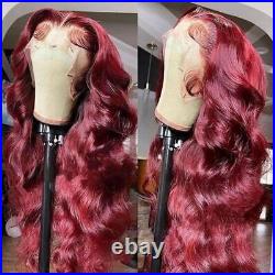 99J Burgundy Lace Front Wig Human Hair Body Wave Lace Frontal Wig 13×4 Lace Wigs