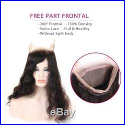 9A 360 Lace Frontal Closure with Bundles Brazilian Body Wave Human Virgin Hair