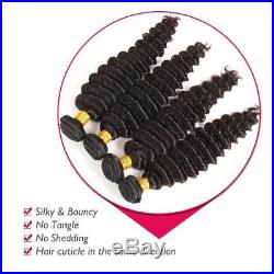 9A Brazilian Human Hair 3 Bundles With 13×4 Frontal Closure Deep Pineapple Wave