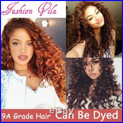 9A Brazilian Virgin Human Hair Extensions 1/3 Bundles Deep Pineapple Curly Wave