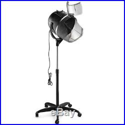 Adjustable Stand Up Hood Floor Hair Bonnet Dryer Rolling Base Salon Wheels New