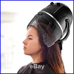 Adjustable Stand Up Hood Floor Hair Bonnet Dryer Rolling Base Salon Wheels New