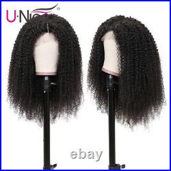 Afro Kinky Curly Wig Human Hair Ponytail Glueless Lace Front Wig PrePlucked 10