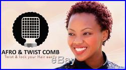 Afro & Twist Comb (Black)-Barber Favored
