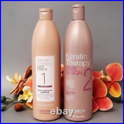 Alfaparf LISSE Keratin Therapy Shampoo & Smoothing Fluid STEP 1 and STEP 2