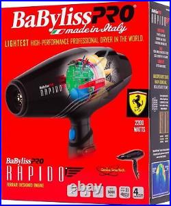 BABYLISS PRO BF7000 Rapido Ferrari Engine 2000 WATTS Hair Blow Dryer