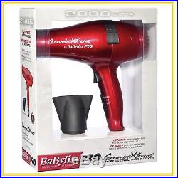 Babyliss PRO Ceramix Xtreme 2000 Watt Ultra Light Weight Hair Dryer BABR5572 Red