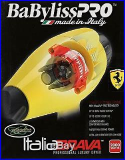 Babyliss Pro BFB1 Italia Brava Professional Salon Dryer 2000W Ferrari Engine
