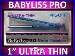 Babyliss Pro Babnt3072t Nano Titanium Ultra Thin 1 Straightener Flat Iron New