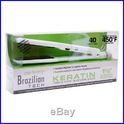 Babyliss Pro Brazilian Tech White Keratin 1 1/2 Professional Straightening Iron