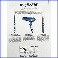 Babyliss Pro Holiday Nano Titanium Hair Dryer 1 Flat Iron Curling Iron 3 Pc Set